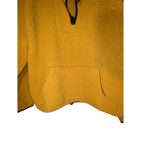 Love Tree Women's Large Gold Mustard Yellow 1/4 Zip Sweater large front pocket - Picture 12 of 14